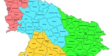 UP Divided in Four States