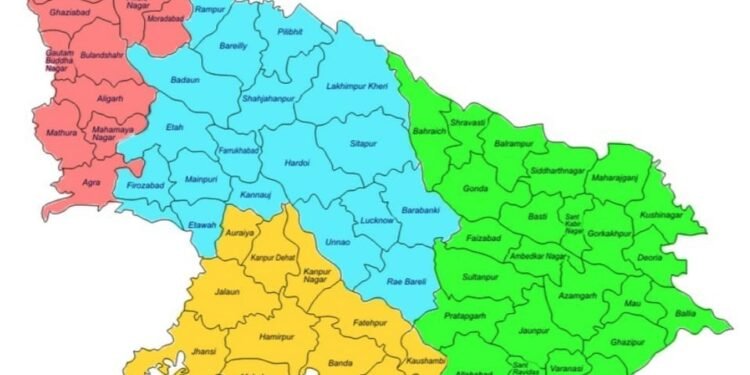 UP Divided in Four States