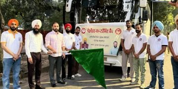 चेयरमैन गोल्डी ने मनाली में दूसरे एडवेंचर और ट्रैकिंग कैंप के लिए 115 नौजवानों को हरी झंडी दिखाकर रवाना किया  