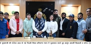 अर्जुन अवार्डी खिलाड़ियों को मुख्यमंत्री ने किया सम्मानित