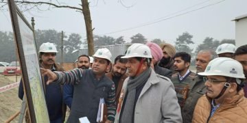 जल आपूर्ति एवं स्वच्छता मंत्री ब्रम शंकर जिम्पा द्वारा तलवाड़ा प्रोजैक्ट का दौरा 