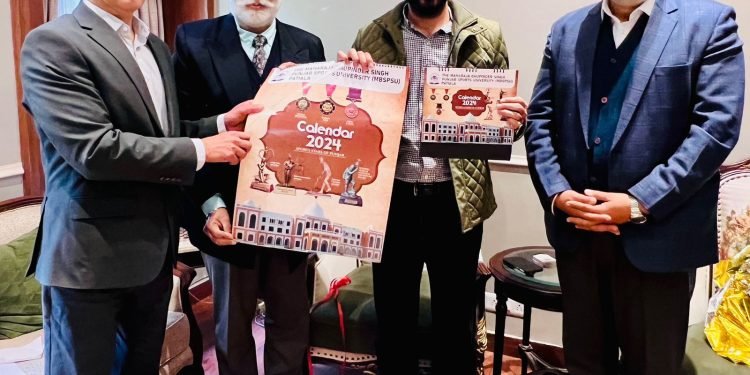मीत हेयर द्वारा पंजाब स्पोर्ट्स यूनिवर्सिटी का नए साल का कैलेंडर जारी