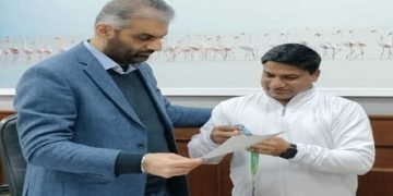 नेशनल जैवलिन थ्रो प्रतियोगिता के स्वर्ण पदक विजेता विजय को महानिदेशक सूचना जन संपर्क, एवं भाषा विभाग ने दी बधाई