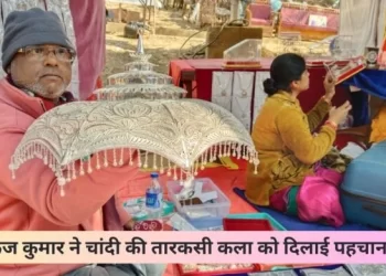 सूरजकुंड मेला में आए उड़ीसा के नेशनल अवार्डी शिल्पकार पंकज कुमार