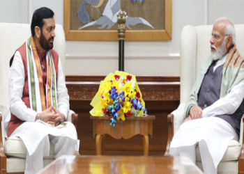 प्रधानमंत्री श्री नरेन्द्र मोदी से मुख्यमंत्री नायब सिंह सैनी ने की शिष्टाचार भेंट