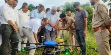 30 हेक्टेयर जंगल में ड्रोन के माध्यम से विभिन्न प्रकार के बीजों का छिड़काव