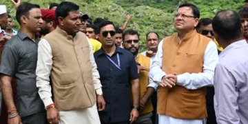 धामी ने किया आपदा प्रभावित इलाकों का दौरा