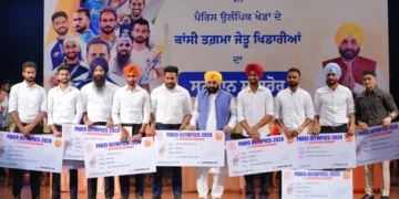 मुख्यमंत्री मान ने की हॉकी टीम के खिलाड़ियों पर धनवर्षा