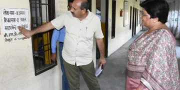 मतदान केंद्रों पर निरीक्षण कर जांची गई सुविधाएं