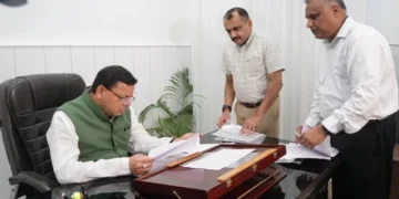 सीएम धामी ने किया पुलिस हेडक्वार्टर का औचक निरीक्षण