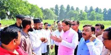 सीएम ने बन रहे एम्स सैटेलाइट सेंटर का किया निरीक्षण