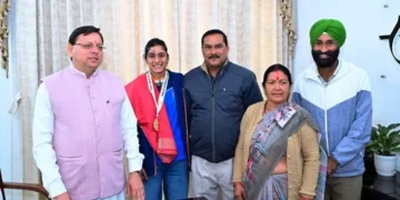 हॉकी प्लेयर मनीषा चौहान ने की सीएम से बैठक