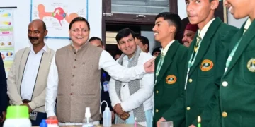 धामी ने किया मल्लिकार्जुन स्कूल लोहाघाट का लोकार्पण