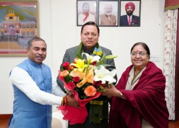 यूपी की मंत्री मौर्य ने की सीएम धामी से मुलाकात