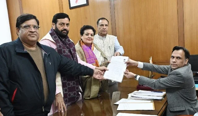 राज्यसभा उपचुनाव - बीजेपी प्रत्याशी रेखा शर्मा ने नामांकन किया दाखिल