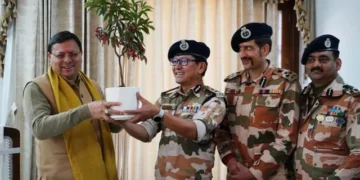 नए साल पर I.T.B.P. के अफसरों ने की सीएम से मुलाकात