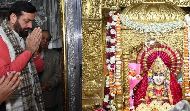 नववर्ष पर सीएम ने की माता मनसा देवी मंदिर में पूजा