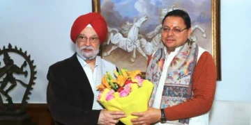 सीएम धामी ने दिया पेट्रोलियम मंत्री को न्योता