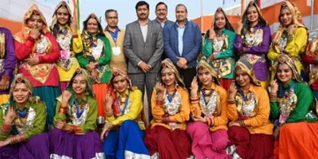 ‘समृद्ध हरियाणा-विरासत और विकास’ थीम पर बनाई गई झांकी