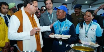 धामी ने किया स्पोर्ट्स स्टेडियम का अवलोकन