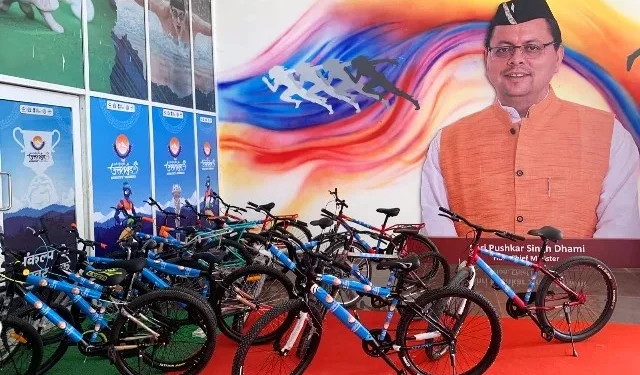 नेशनल गेम्स - स्टेडियम में दर्शकों के लिए साइकिल सुविधा