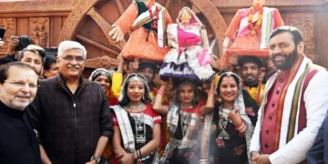 शेखावत और सीएम सैनी ने किया सूरजकुंड मेले का भ्रमण