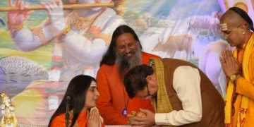सीएम धामी ने सुनी श्रीमद् भागवत कथामृत