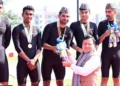 सीएम ने नेशनल साइकिलिंग पदक विजेताओं को प्रदान किए मेडल