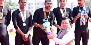 सीएम ने नेशनल साइकिलिंग पदक विजेताओं को प्रदान किए मेडल