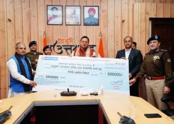 प्रयागराज महाकुंभ ड्यूटी से लौटे S.D.R.F. जवानों का अभिनंदन