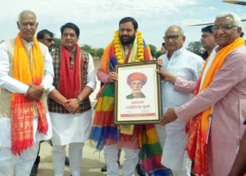 राजस्थान में सीएम सैनी का अभिनंदन