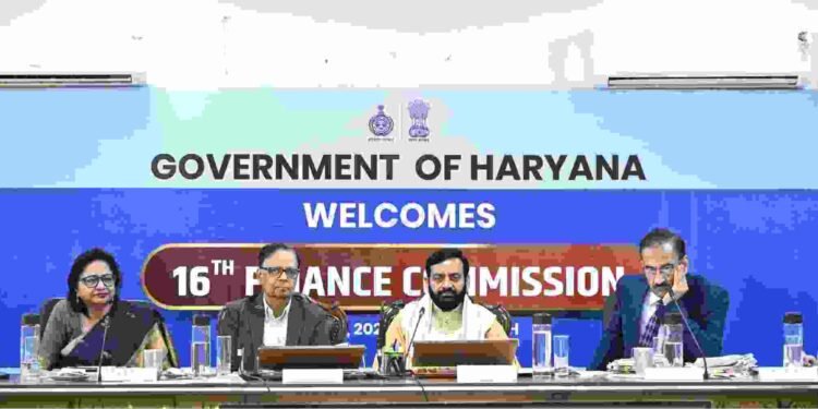16वें वित्त आयोग ने की मुख्यमंत्री नायब सिंह सैनी और आला अधिकारियों के साथ बैठक