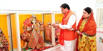 सीएम धामी ने रामनवमी पर की पूजा