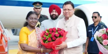 राष्ट्रपति मुर्मु के उत्तराखंड दौरे पर CM धामी और राज्यपाल ने की अगवानी