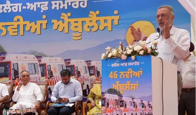 स्वास्थ्य सेवाओं को बेहतर बनाने की पहल, 46 नई एम्बुलेंस