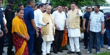 धामी ने देहरादून में बारिश से प्रभावित क्षेत्रों का निरीक्षण किया