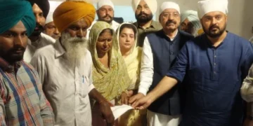 गांव बदीनपुर में शहीद हरमिंदर सिंह के पाठ का भोग व अरदास संपन्न