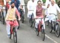स्पीकर, मंत्री और विधायक भी बने साइकिल यात्रा का हिस्सा