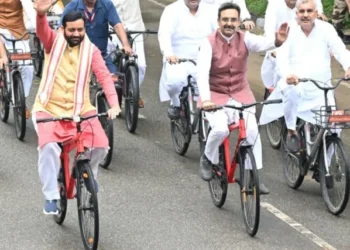 स्पीकर, मंत्री और विधायक भी बने साइकिल यात्रा का हिस्सा