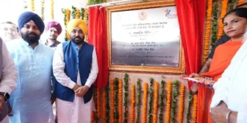 मान ने रखा 18 करोड़ रुपए के विरासती मार्ग का नींव पत्थर