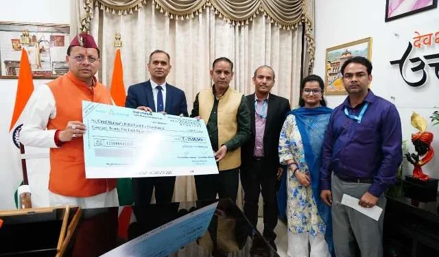 मुख्यमंत्री राहत कोष में योगदान पर सीएम धामी ने केनरा बैंक का आभार जताया