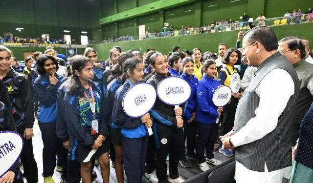 परेड ग्राउंड क्रीड़ा हॉल में राष्ट्रीय टेबल टेनिस प्रतियोगिता का उद्घाटन