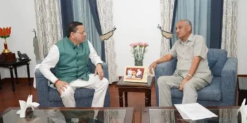 राज्यहित से जुड़े मुद्दों पर मुख्यमंत्री धामी और विजय बहुगुणा ने किया विचार-विमर्श