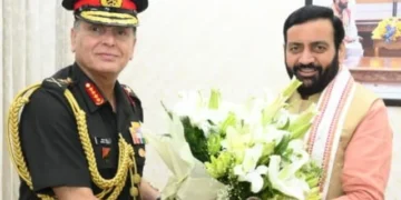 सेना प्रमुख जनरल धीरज सेठ की मुख्यमंत्री सैनी से शिष्टाचार भेंट