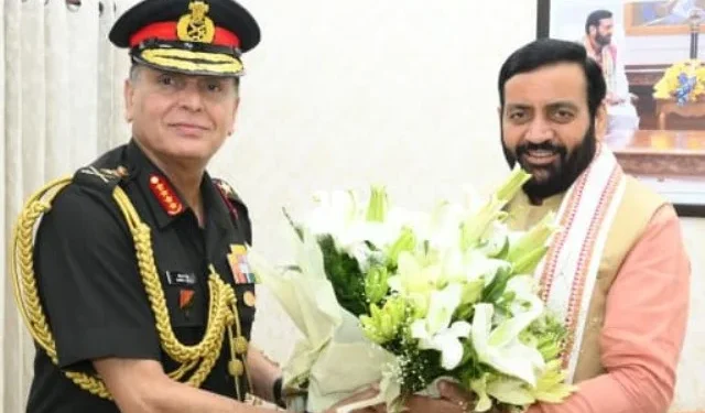 सेना प्रमुख जनरल धीरज सेठ की मुख्यमंत्री सैनी से शिष्टाचार भेंट